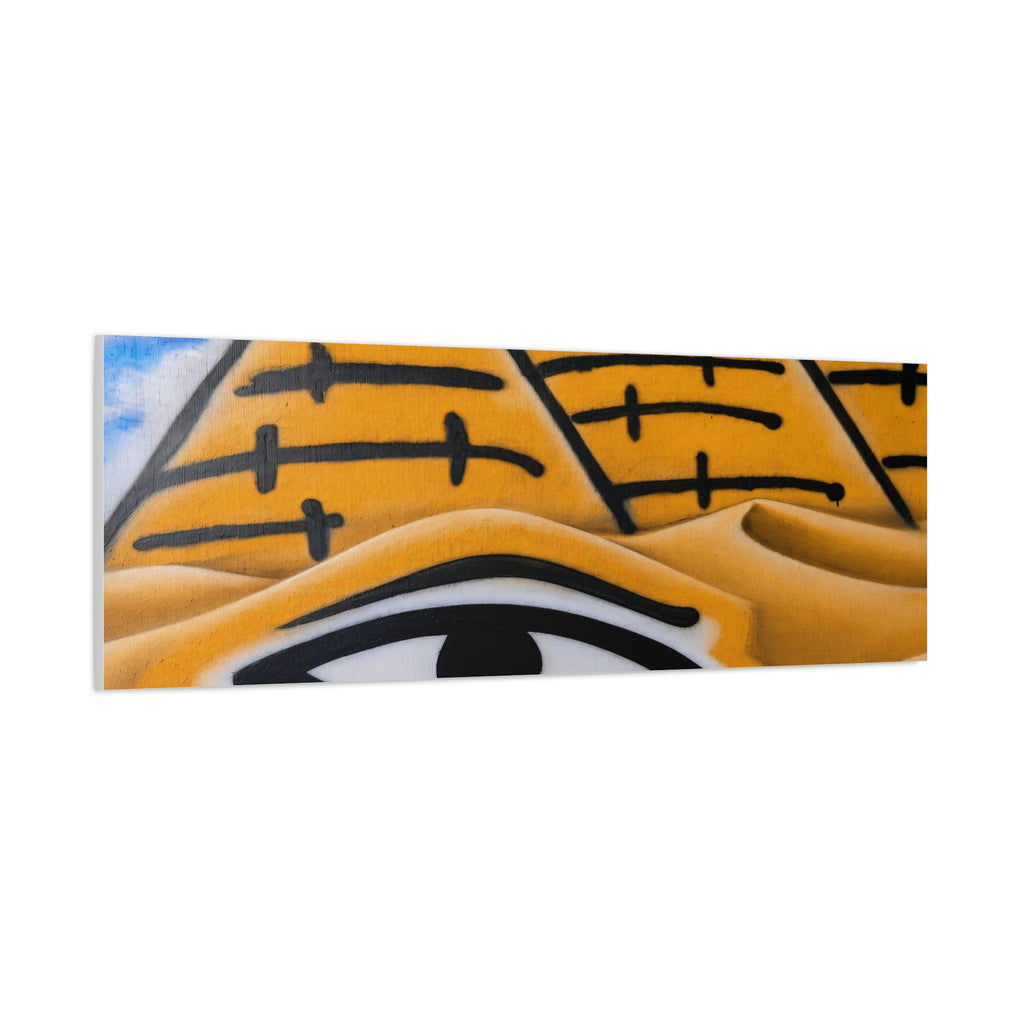 Eye of Ra Pyramid Canvas Wall Art — Egyptian Desert Stretched Canvas