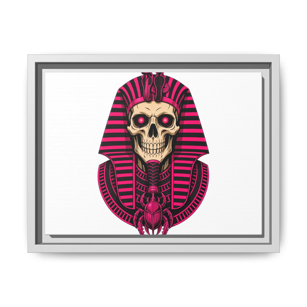 Pharaoh Skull Art Print — Framed Matte Canvas