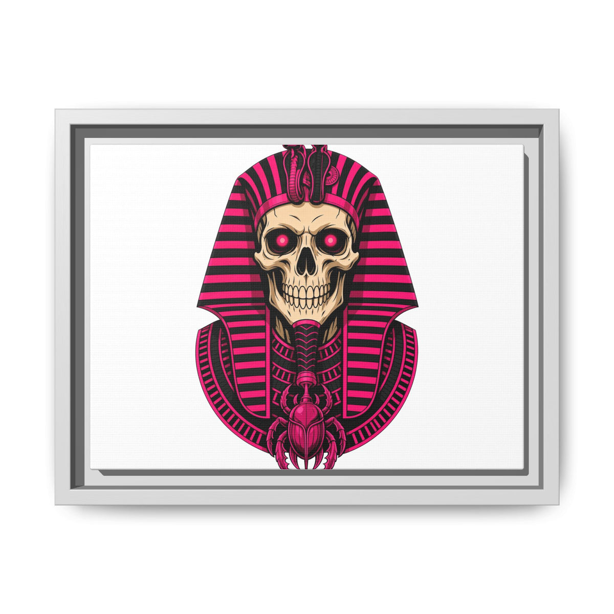 Pharaoh Skull Art Print — Framed Matte Canvas