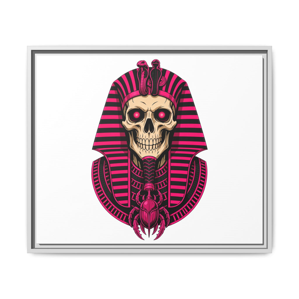 Pharaoh Skull Art Print — Framed Matte Canvas