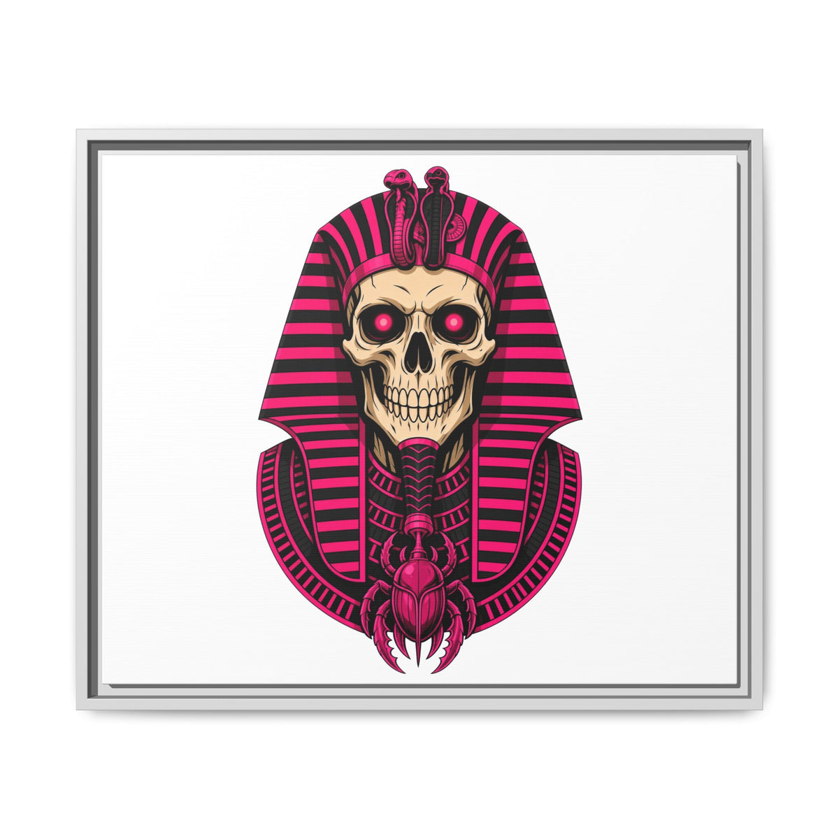 Pharaoh Skull Art Print — Framed Matte Canvas