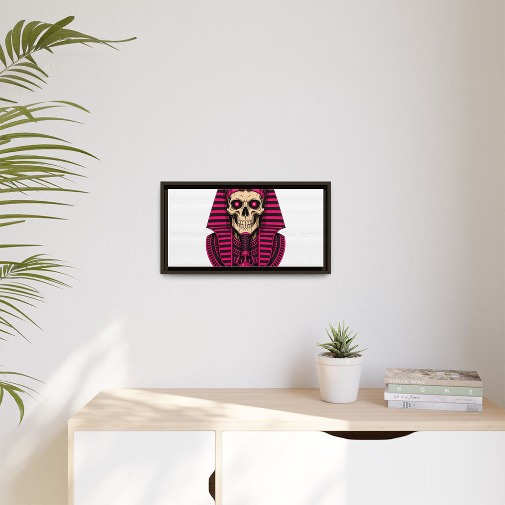 Pharaoh Skull Art Print — Framed Matte Canvas