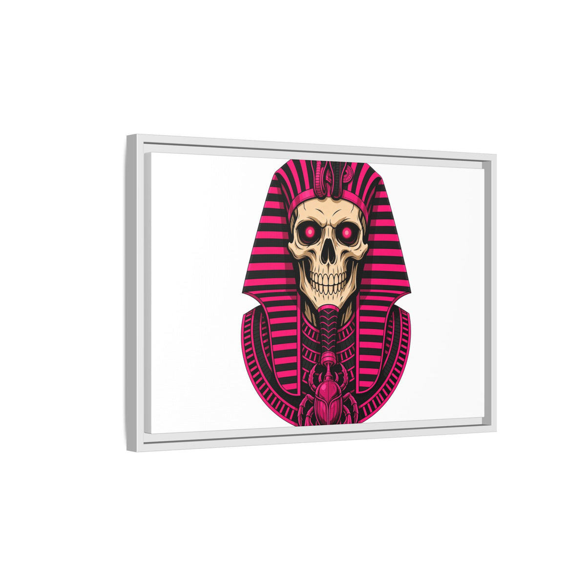 Pharaoh Skull Art Print — Framed Matte Canvas