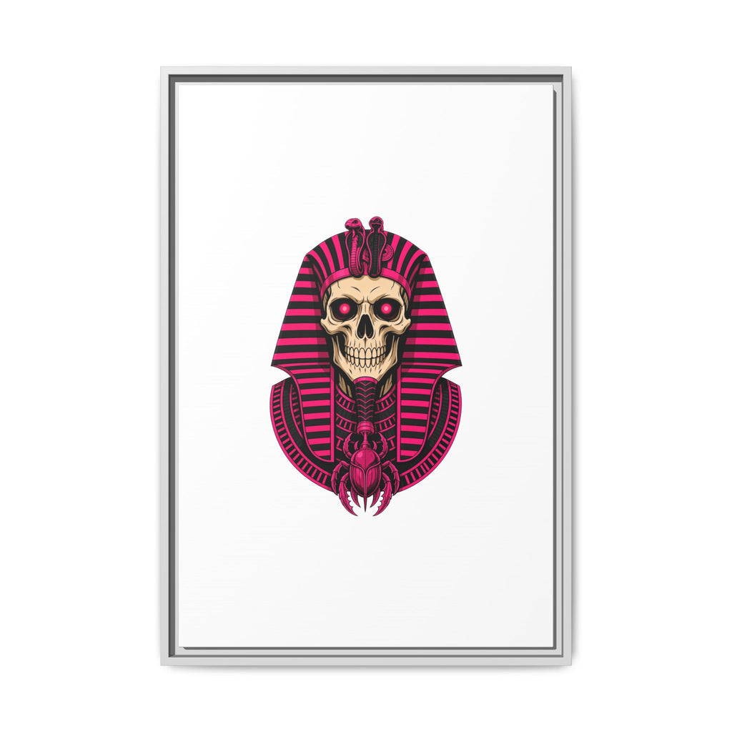 Pharaoh Skull Art Print — Framed Matte Canvas