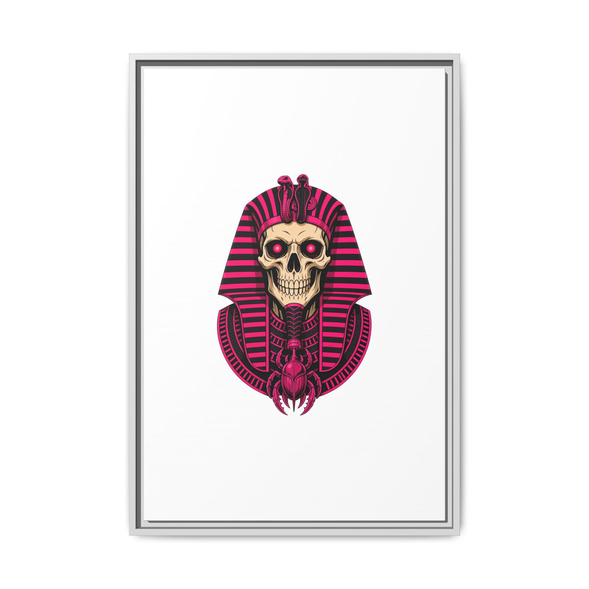 Pharaoh Skull Art Print — Framed Matte Canvas