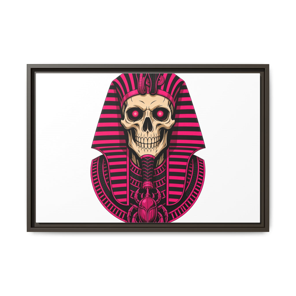 Pharaoh Skull Art Print — Framed Matte Canvas