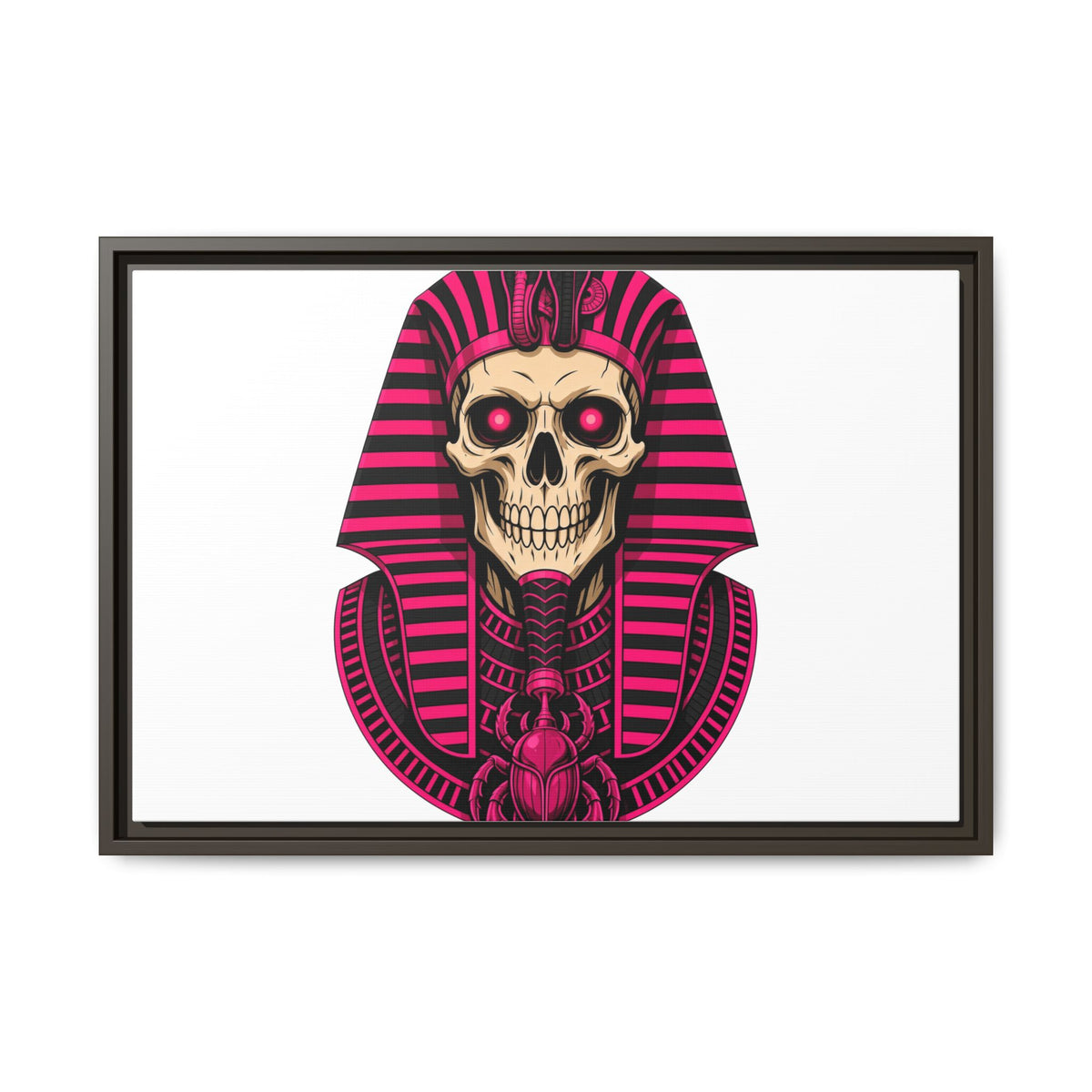 Pharaoh Skull Art Print — Framed Matte Canvas