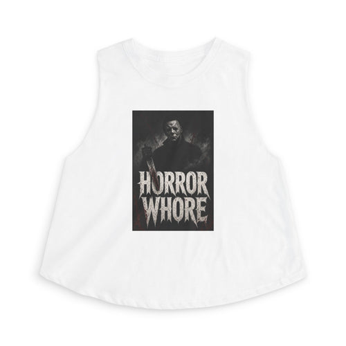 Horror Whore Crop Top — Retro Michael Myers Horror Graphic