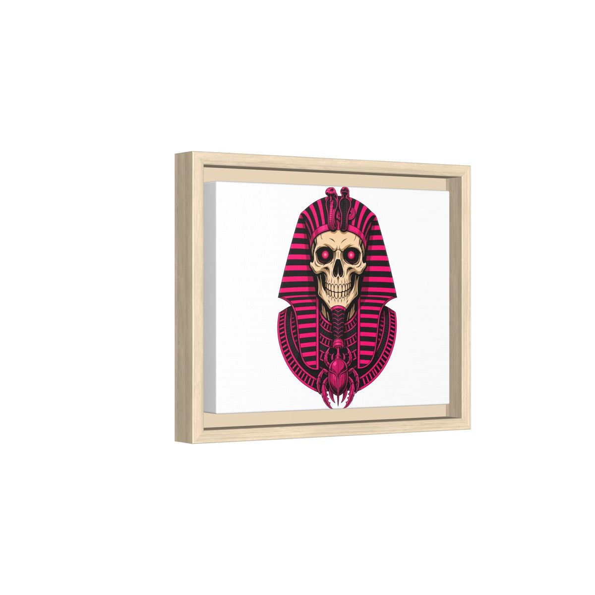 Pharaoh Skull Art Print — Framed Matte Canvas
