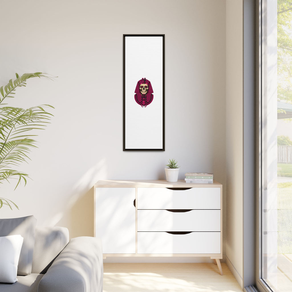 Pharaoh Skull Art Print — Framed Matte Canvas