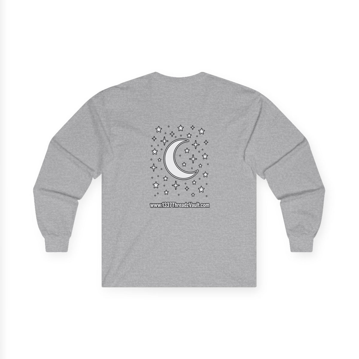 Long Sleeve Tee — "Wear the Fear" Crescent Moon Stars Graphic