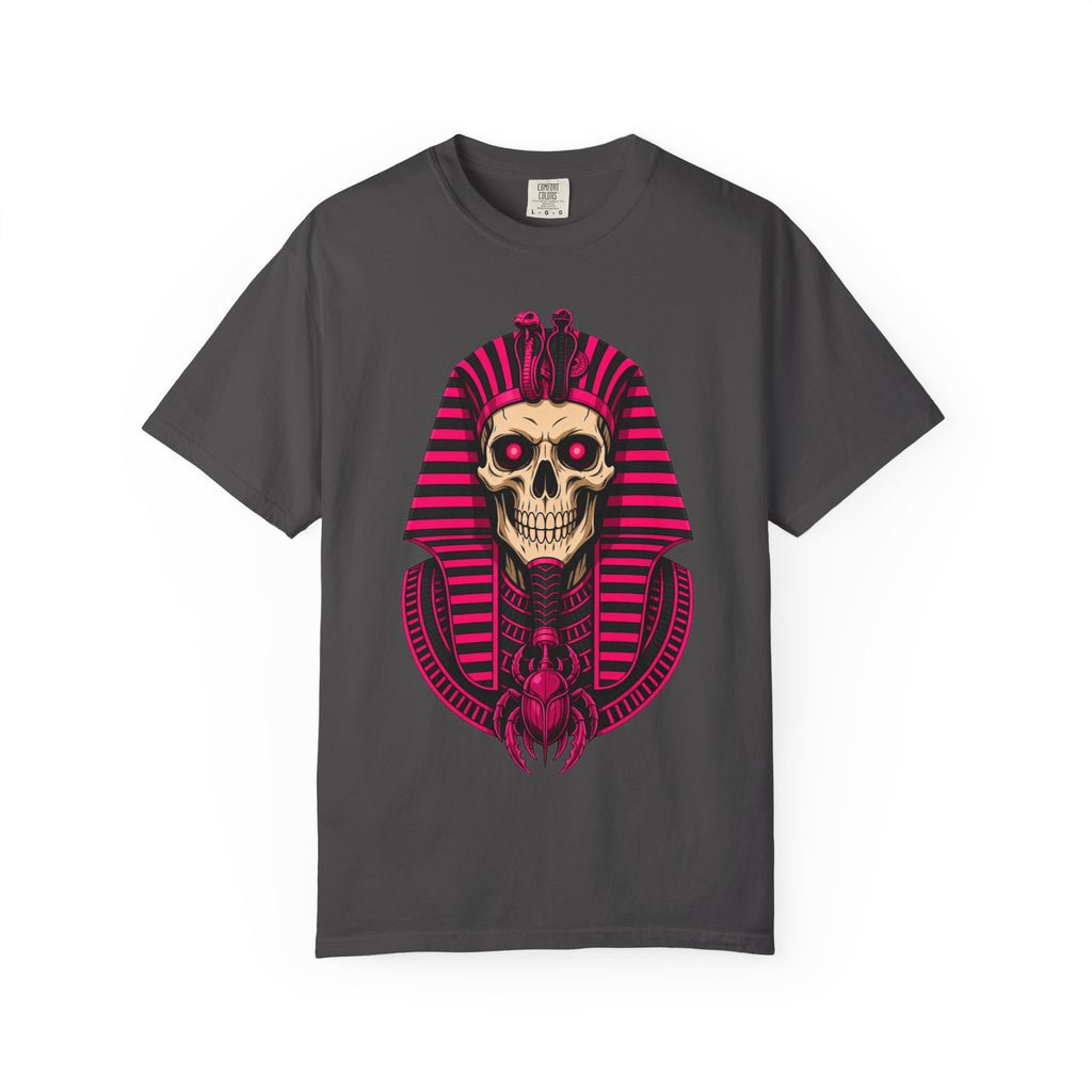 Pharaoh Skull T‑Shirt — Neon Egyptian Skull Graphic Tee