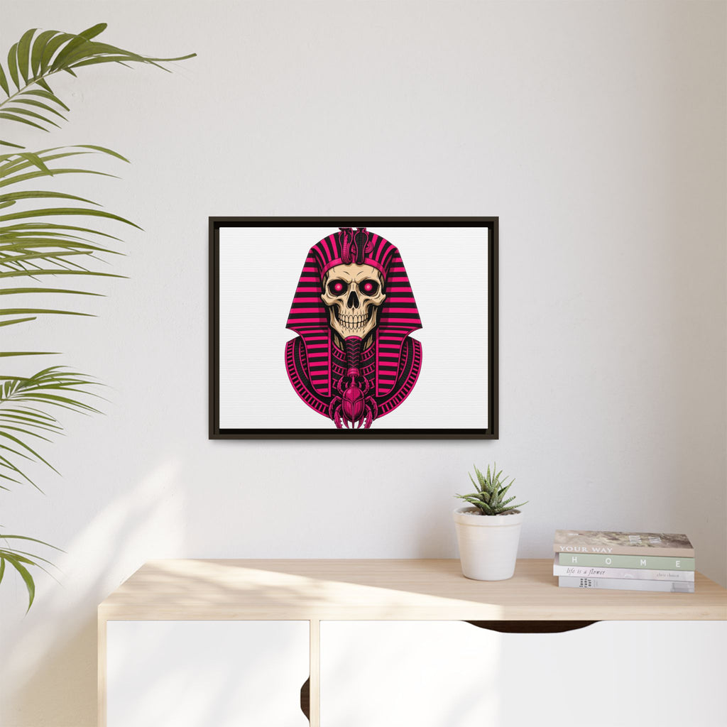 Pharaoh Skull Art Print — Framed Matte Canvas