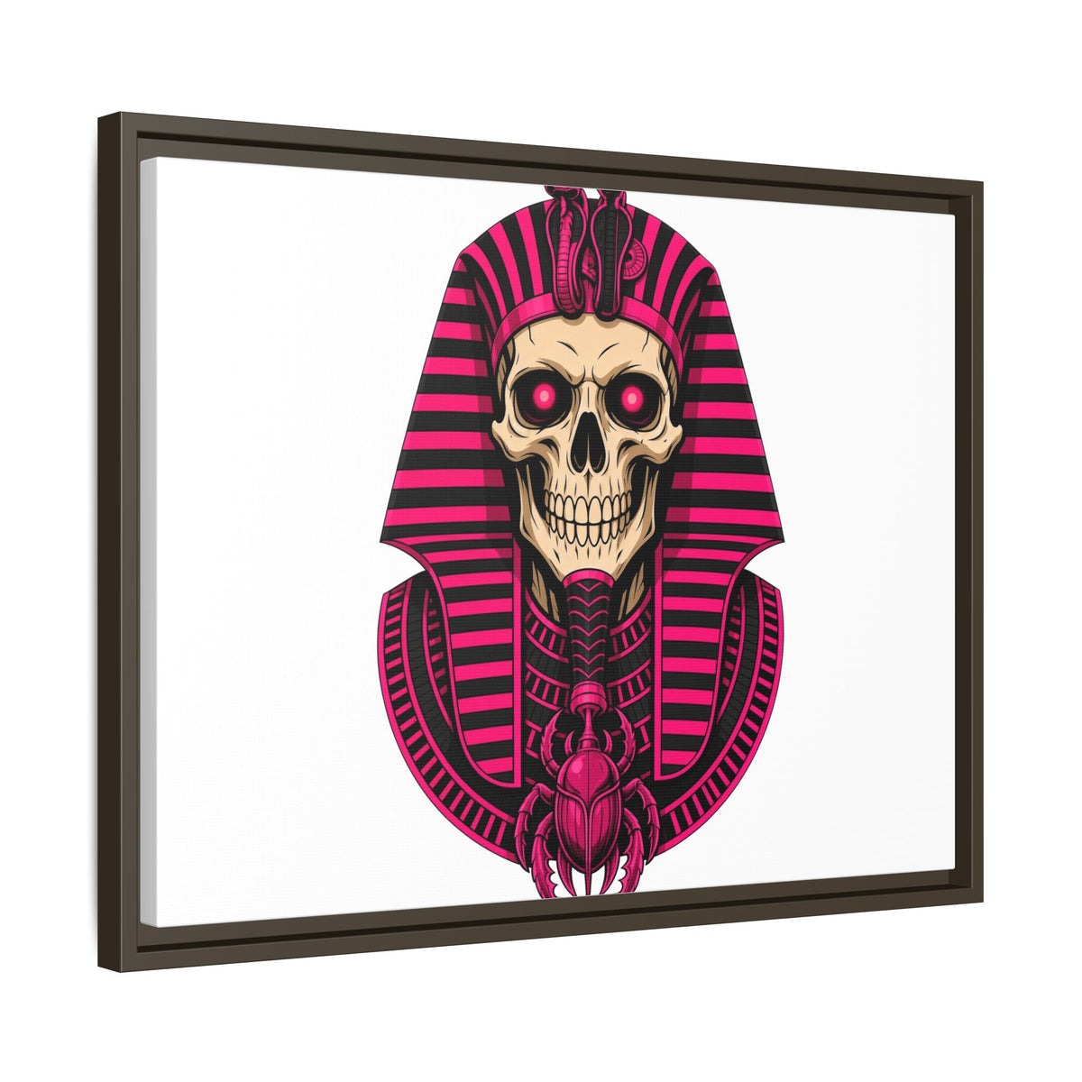 Pharaoh Skull Art Print — Framed Matte Canvas