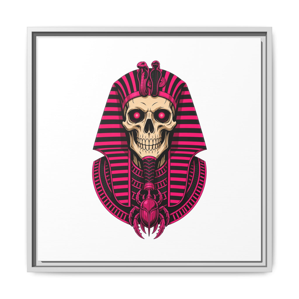 Pharaoh Skull Art Print — Framed Matte Canvas