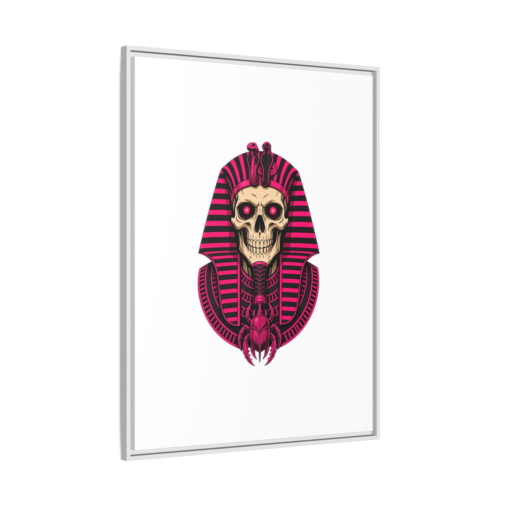 Pharaoh Skull Art Print — Framed Matte Canvas