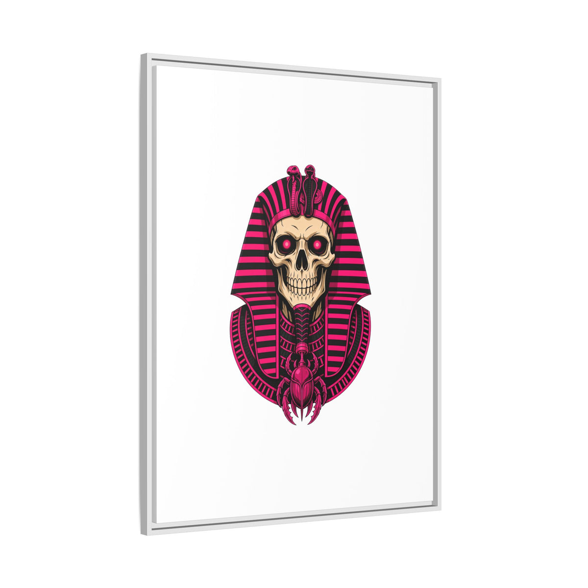 Pharaoh Skull Art Print — Framed Matte Canvas