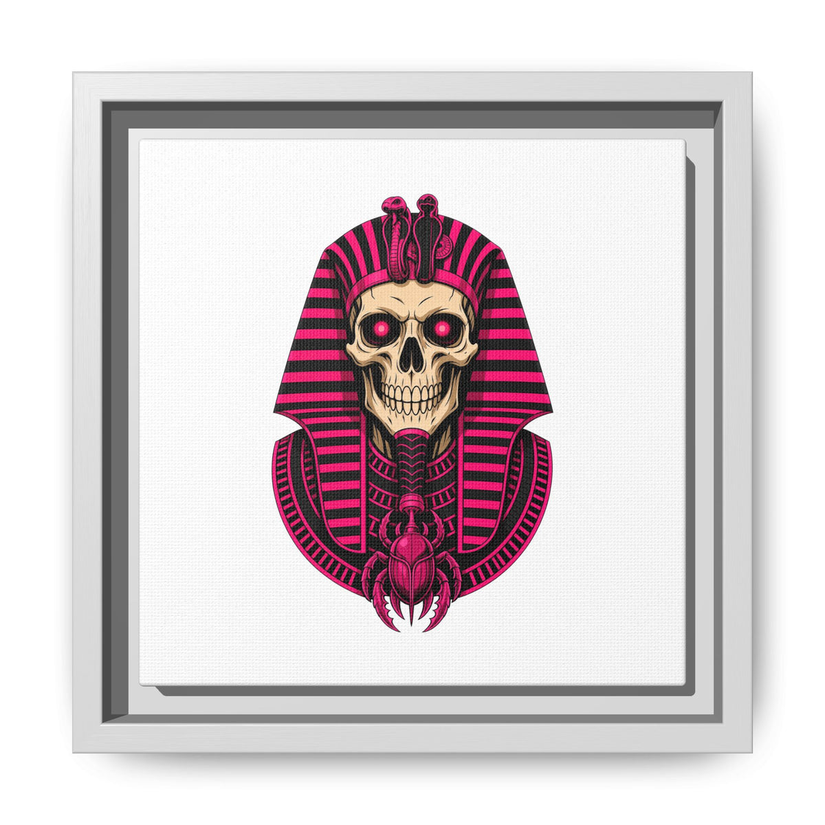 Pharaoh Skull Art Print — Framed Matte Canvas