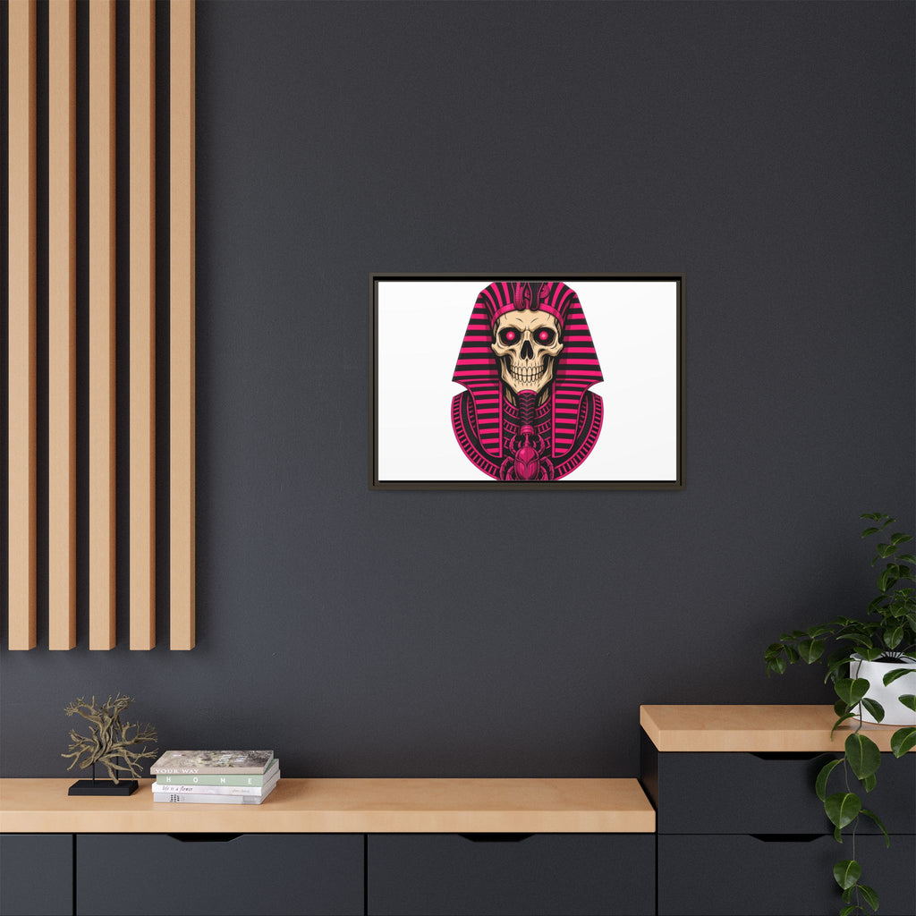 Pharaoh Skull Art Print — Framed Matte Canvas