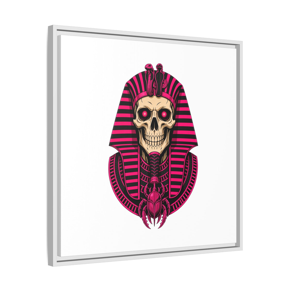 Pharaoh Skull Art Print — Framed Matte Canvas