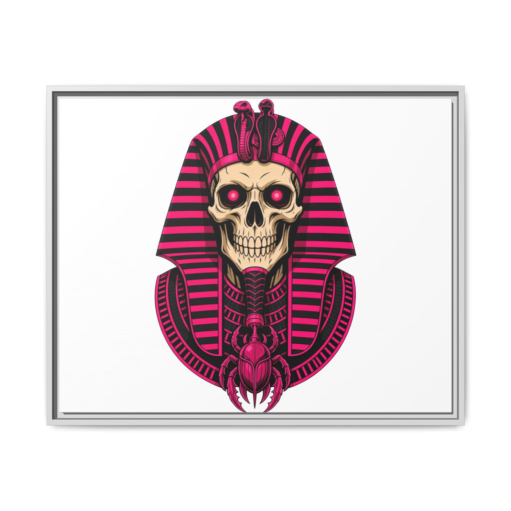 Pharaoh Skull Art Print — Framed Matte Canvas