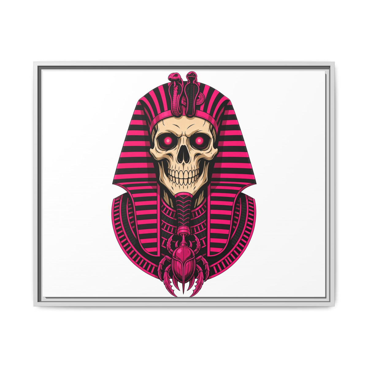 Pharaoh Skull Art Print — Framed Matte Canvas