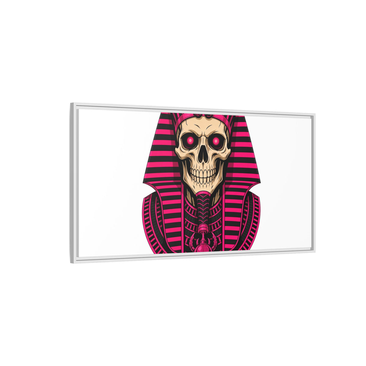 Pharaoh Skull Art Print — Framed Matte Canvas