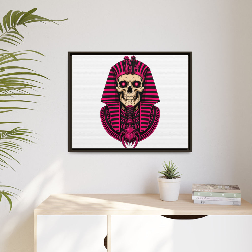 Pharaoh Skull Art Print — Framed Matte Canvas