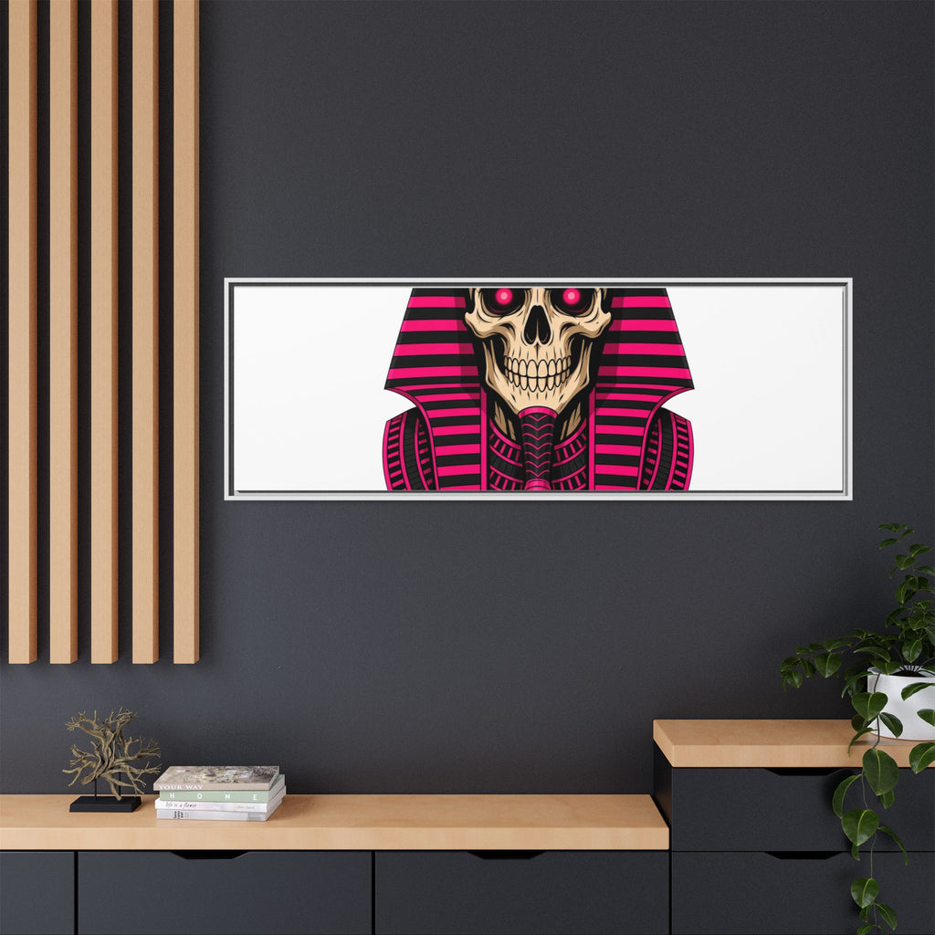 Pharaoh Skull Art Print — Framed Matte Canvas