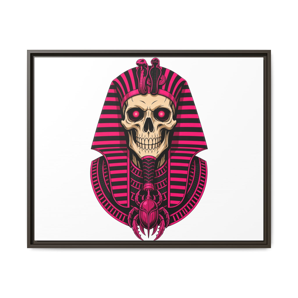 Pharaoh Skull Art Print — Framed Matte Canvas