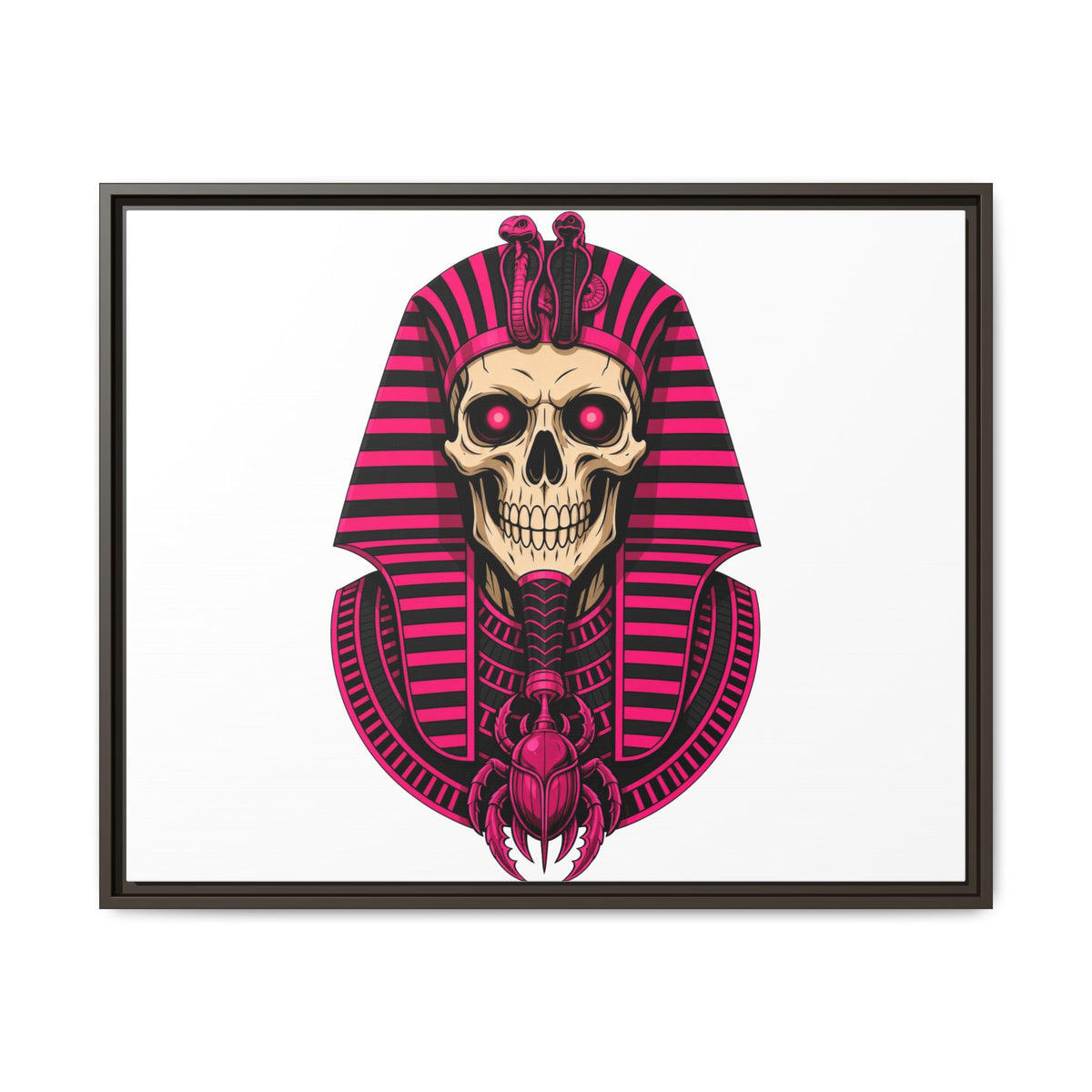 Pharaoh Skull Art Print — Framed Matte Canvas