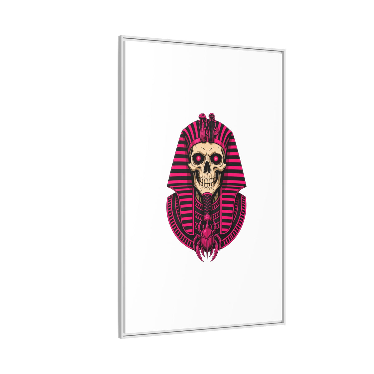 Pharaoh Skull Art Print — Framed Matte Canvas
