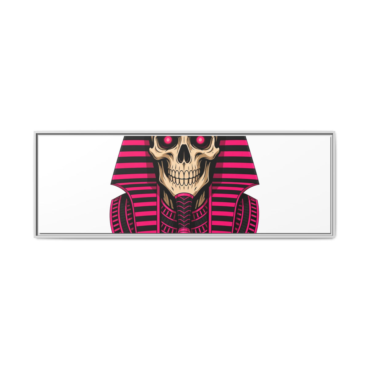Pharaoh Skull Art Print — Framed Matte Canvas