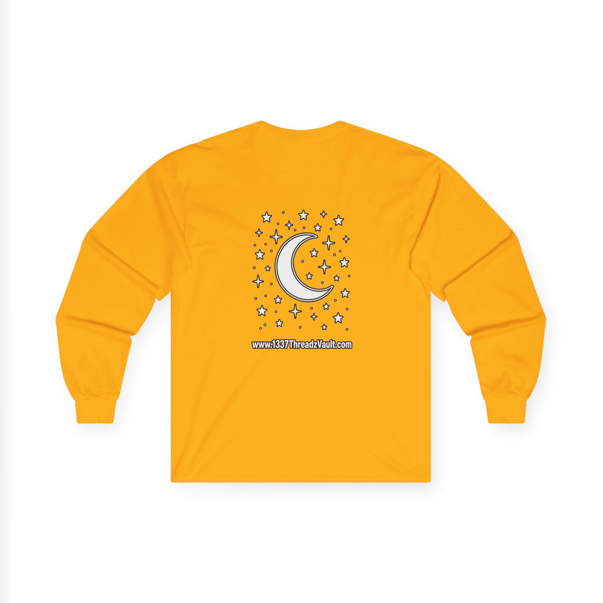Long Sleeve Tee — "Wear the Fear" Crescent Moon Stars Graphic