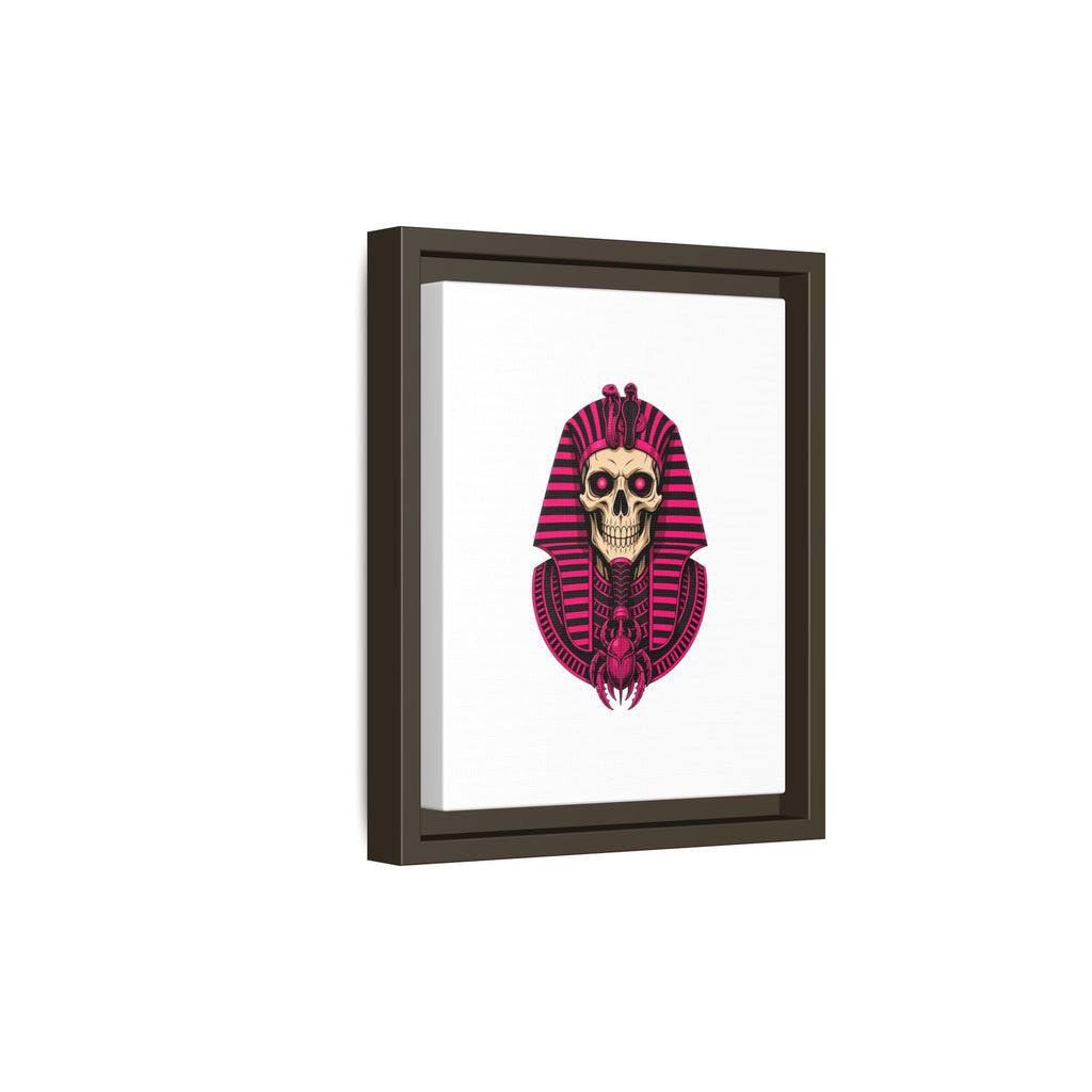 Pharaoh Skull Art Print — Framed Matte Canvas