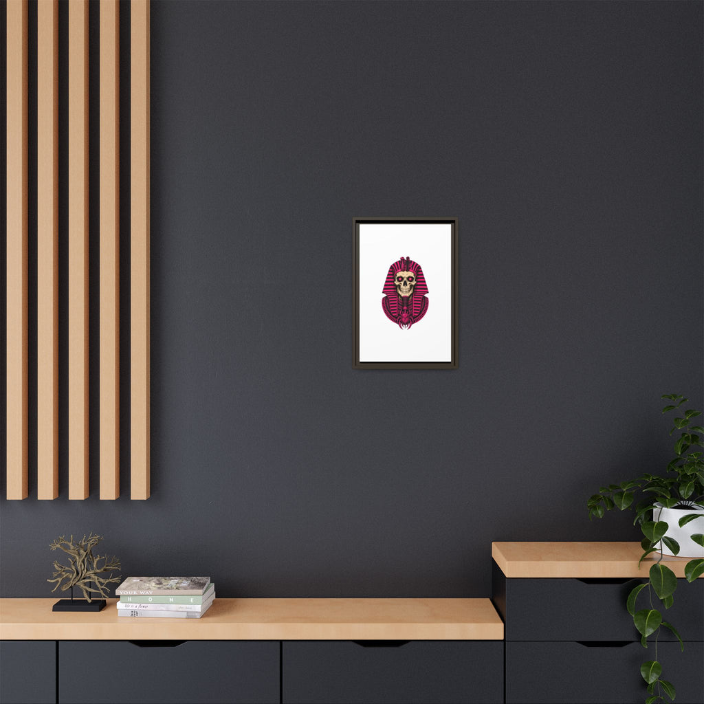 Pharaoh Skull Art Print — Framed Matte Canvas