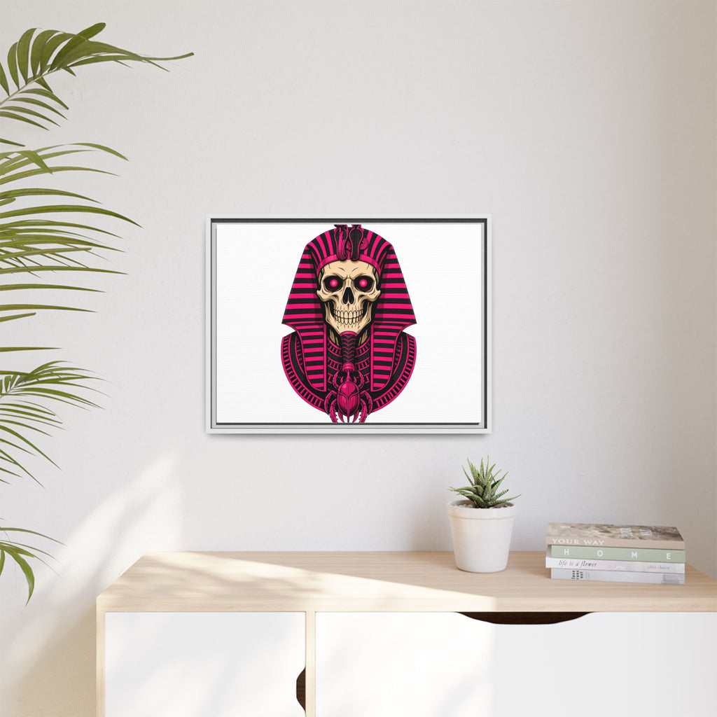 Pharaoh Skull Art Print — Framed Matte Canvas