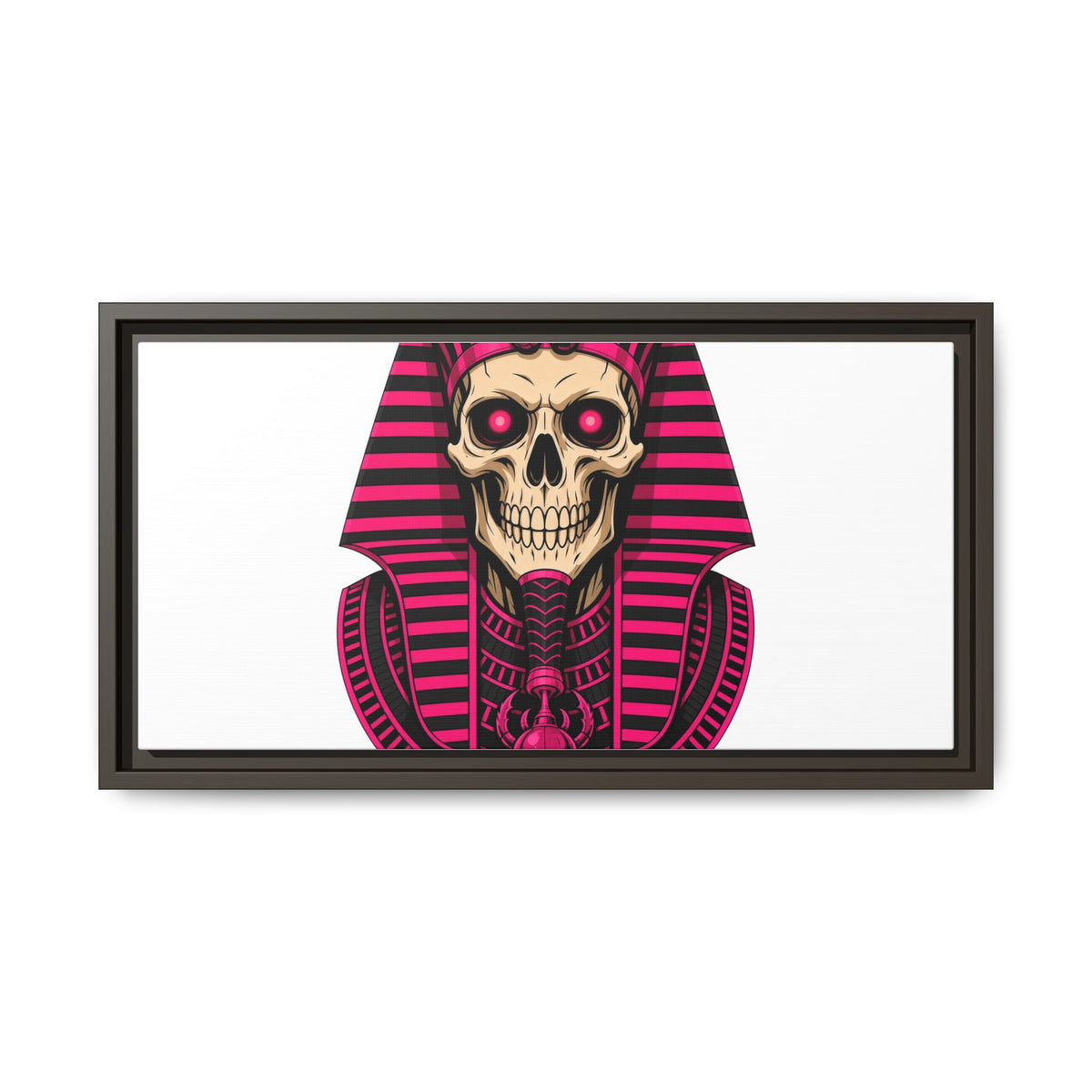 Pharaoh Skull Art Print — Framed Matte Canvas
