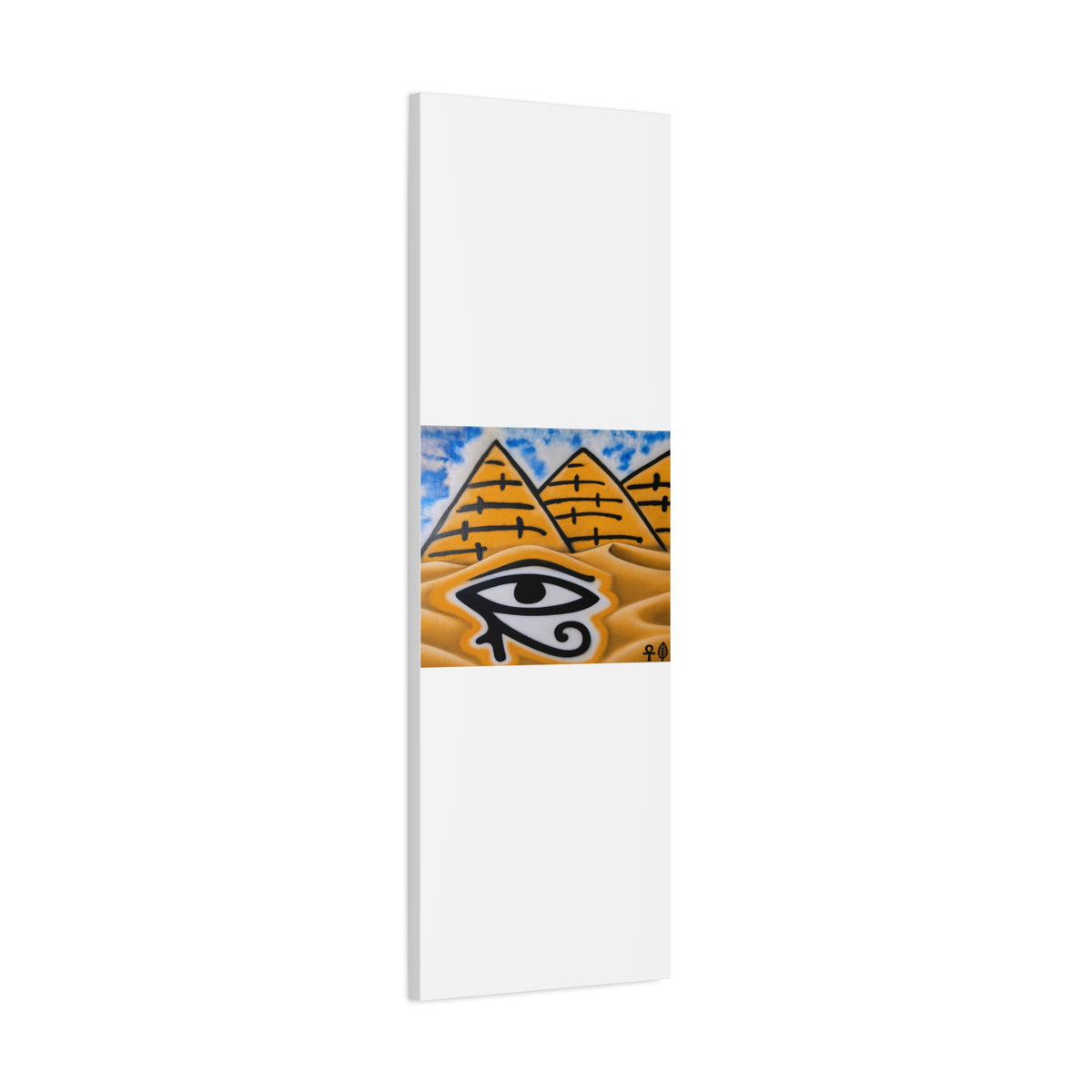 Eye of Ra Pyramid Canvas Wall Art — Egyptian Desert Stretched Canvas