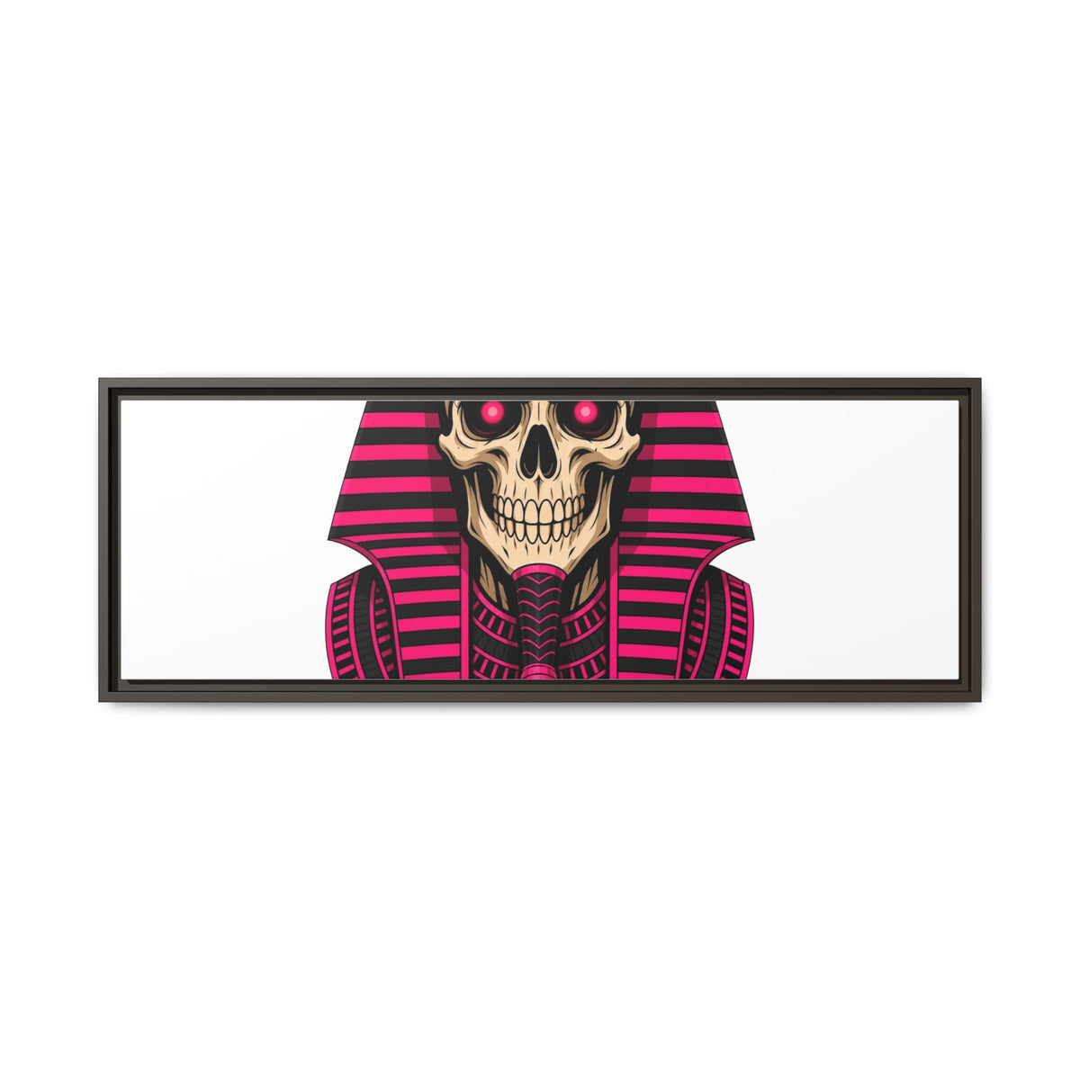 Pharaoh Skull Art Print — Framed Matte Canvas