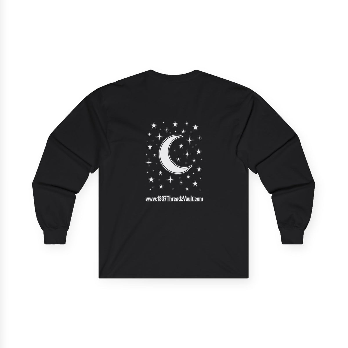 Long Sleeve Tee — "Wear the Fear" Crescent Moon Stars Graphic