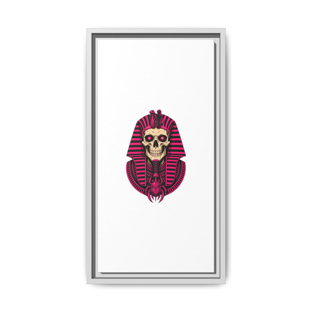Pharaoh Skull Art Print — Framed Matte Canvas