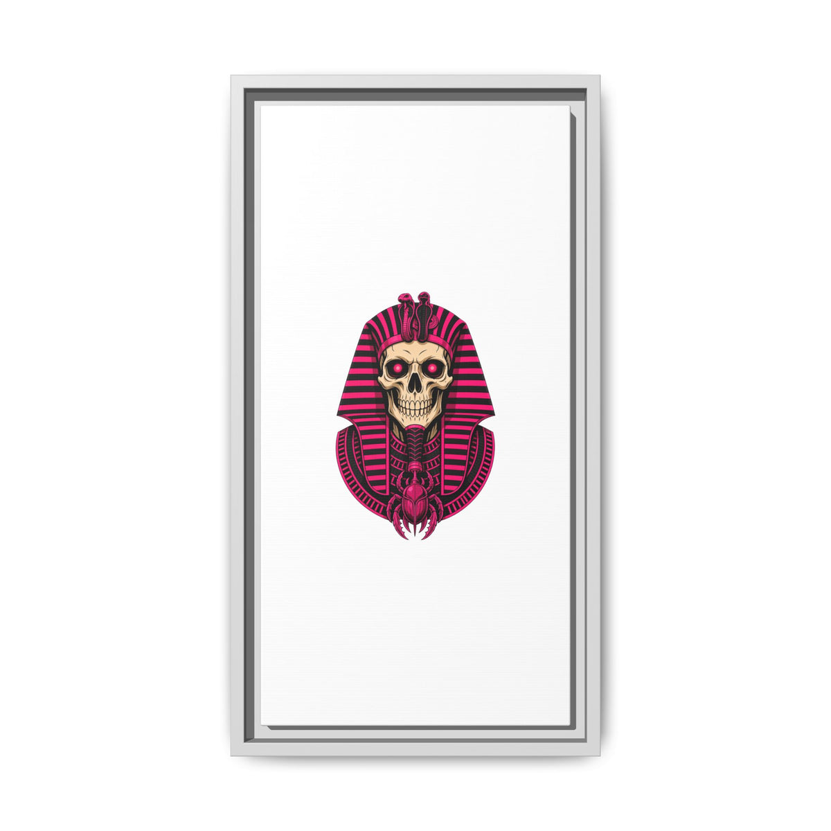 Pharaoh Skull Art Print — Framed Matte Canvas