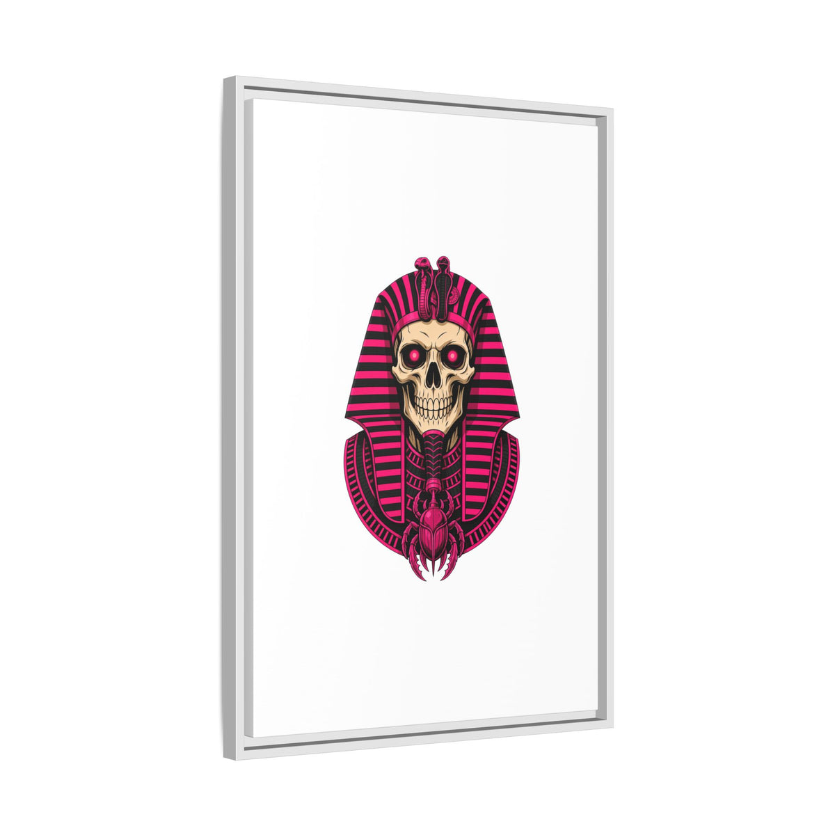 Pharaoh Skull Art Print — Framed Matte Canvas