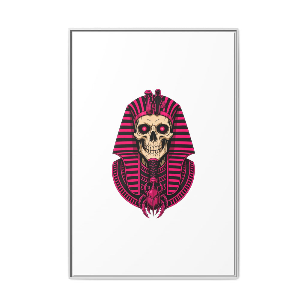 Pharaoh Skull Art Print — Framed Matte Canvas