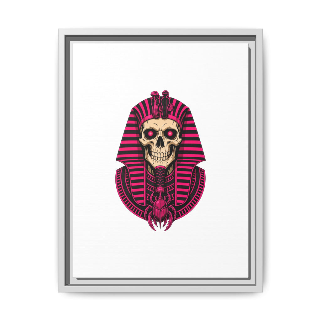Pharaoh Skull Art Print — Framed Matte Canvas