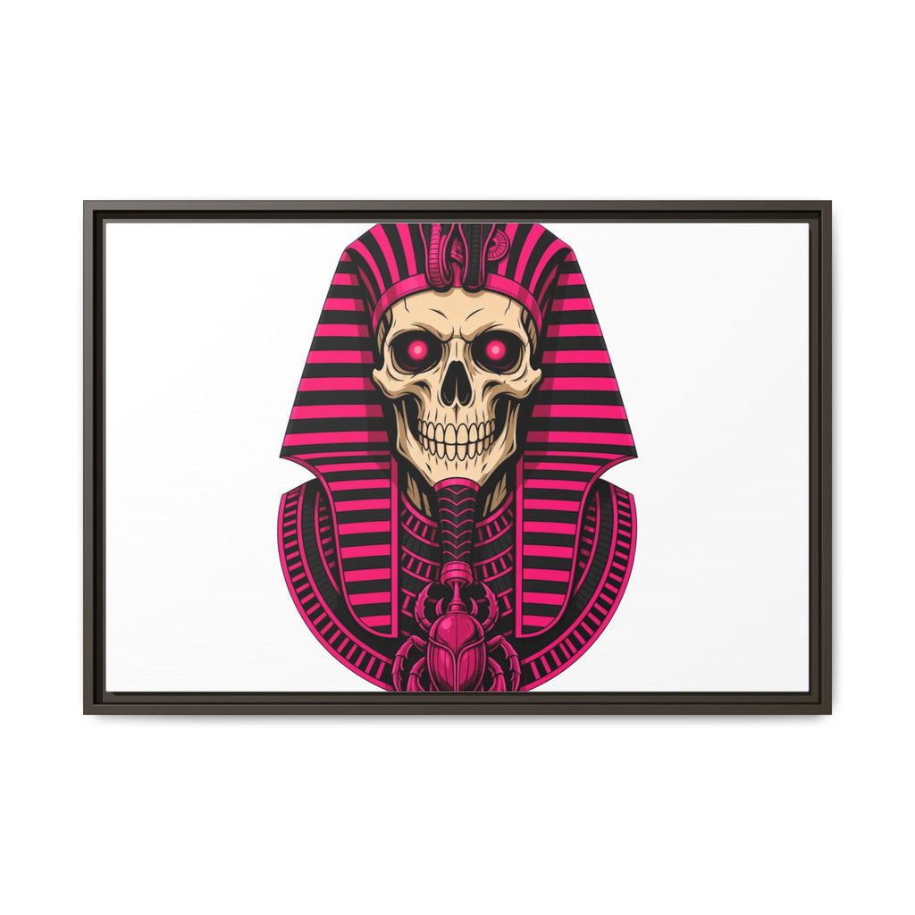 Pharaoh Skull Art Print — Framed Matte Canvas