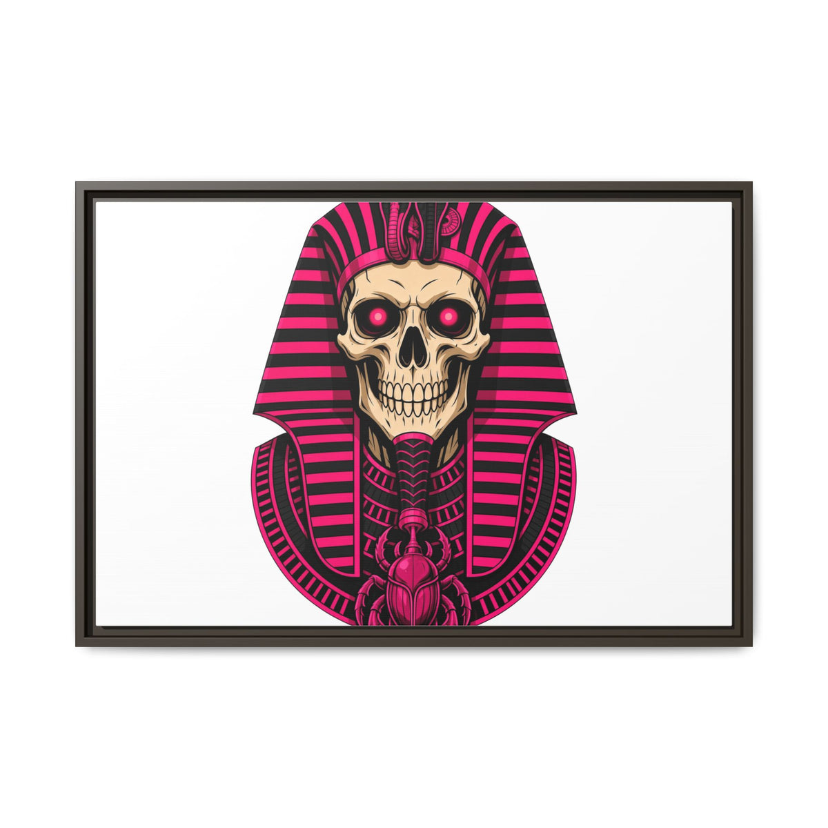 Pharaoh Skull Art Print — Framed Matte Canvas