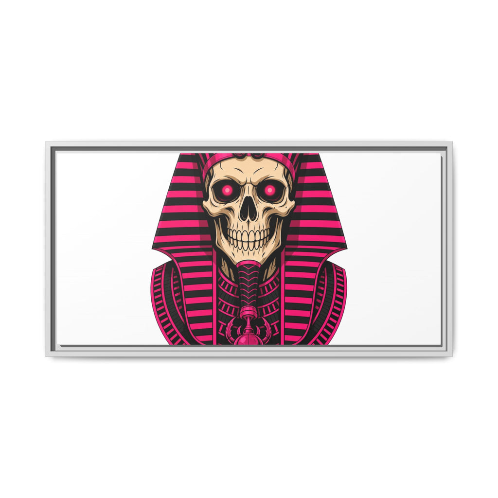 Pharaoh Skull Art Print — Framed Matte Canvas