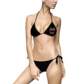 Black Minimalist Tie-Side Bikini — Women's Two-Piece Swimsuit